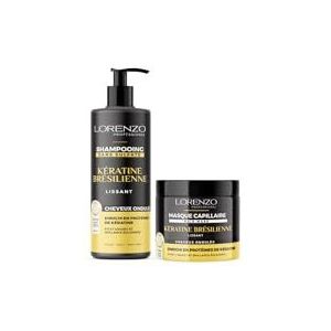 Lorenzo - Pack Care – shampoo en masker met Braziliaanse keratine – 2 x 500 ml