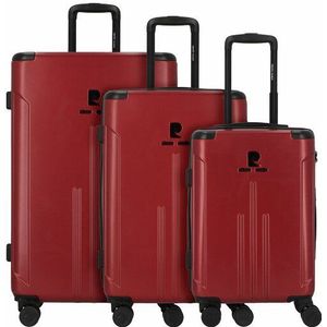 pierre cardin 4 wielen Kofferset 3-delig dark red