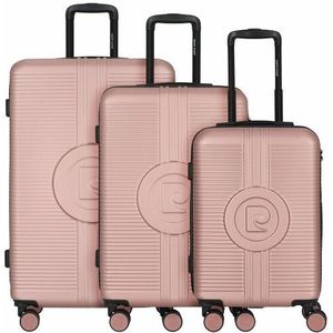 pierre cardin 4 wielen Kofferset 3-delig pink gold