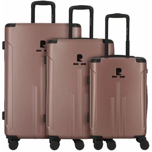 pierre cardin 4 wielen Kofferset 3-delig pink gold