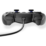Freaks and Geeks Zwarte Bedrade Controller voor PS4 met 3M Kabel - LED - Jack 3.5mm