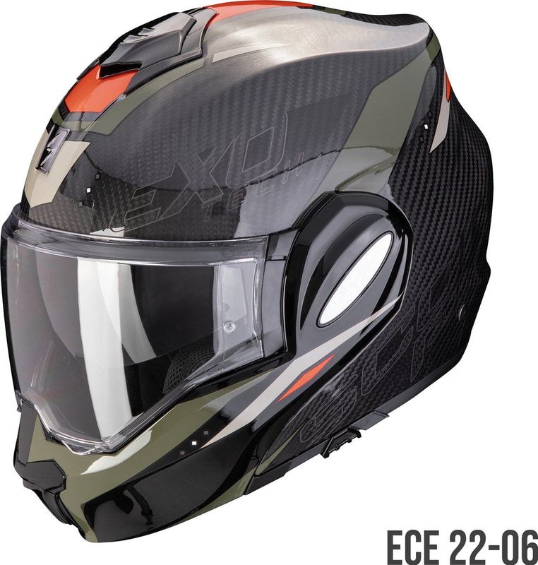 Scorpion - Exo-Tech Evo Carbon - Systeemhelm - Carbon - Lichtgewicht