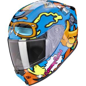 Scorpion - Exo Jnr Air Fun - Integraalhelm - Blauw / Oranje - Polycarbonaat