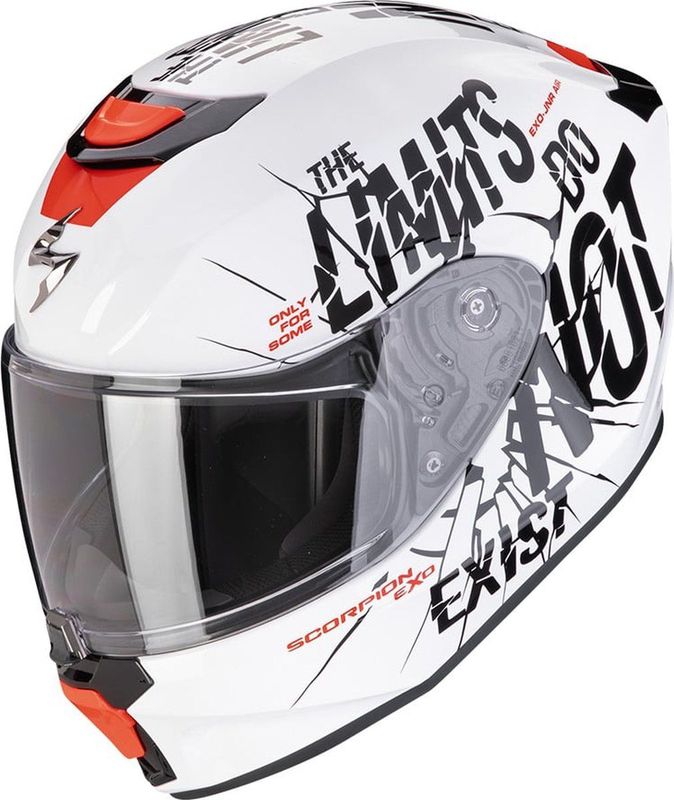 Scorpion - EXO-JNR Boum - Helm - Wit - Zwart - Polycarbonaat