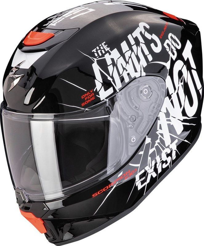 Scorpion - Exo Jnr Air Boum - Integraalhelm - Zwart/Wit - Polycarbonaat