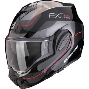 Modulaire Helm Scorpion EXO-TECH EVO PRO Commuta Zwart-Grijs-Rood