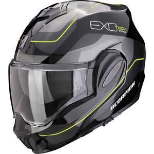 Scorpion - Exo-tech Evo Pro Commuta Helm - Zwart/Zilver/Geel - Modulaire Helm