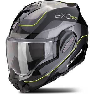 Scorpion - Exo-tech Evo Pro - Modulaire Helm - Zwart/Zilver/Geel