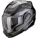 Scorpion - Exo-tech Evo Pro Commuta Helm - Zwart/Zilver/Geel - Modulaire Helm