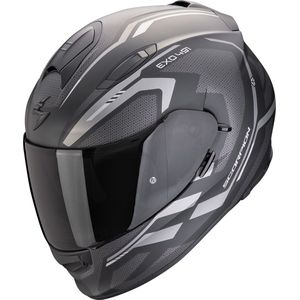 Scorpion EXO-491 Kripta, integraalhelm, Mat Zwart/Zilver, M