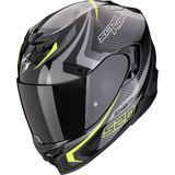 Scorpion - Exo-520 EVO AIR TERRA - Motorhelm - Zwart-Zilver-Geel - Veiligheidsnorm ECE 22-06