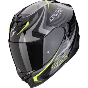 Scorpion - Exo-520 EVO AIR TERRA - Motorhelm - Zwart-Zilver-Geel - Veiligheidsnorm ECE 22-06
