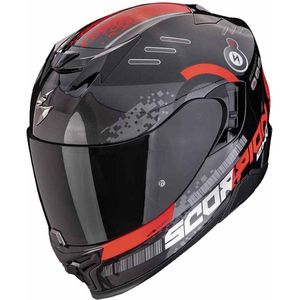 Scorpion EXO-520 EVO AIR TITAN Metal Black-Red - Maat XL - Integraal helm - Scooter helm - Motorhelm - Zwart - Scooterhelmen mannen en vrouwen.