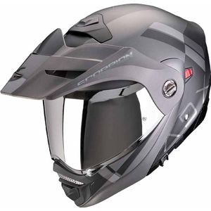 Scorpion - ADX-2 - Adventure Helm - Mat Zwart - Zilver - Polycarbonaat