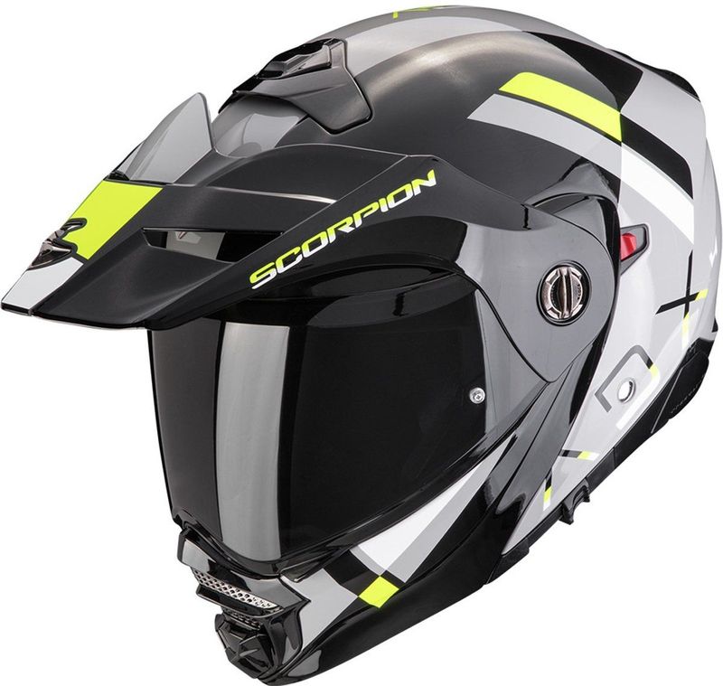 Scorpion - ADX-2 - Helm - Grijs-Zwart-Neon Geel - Adventure Helm