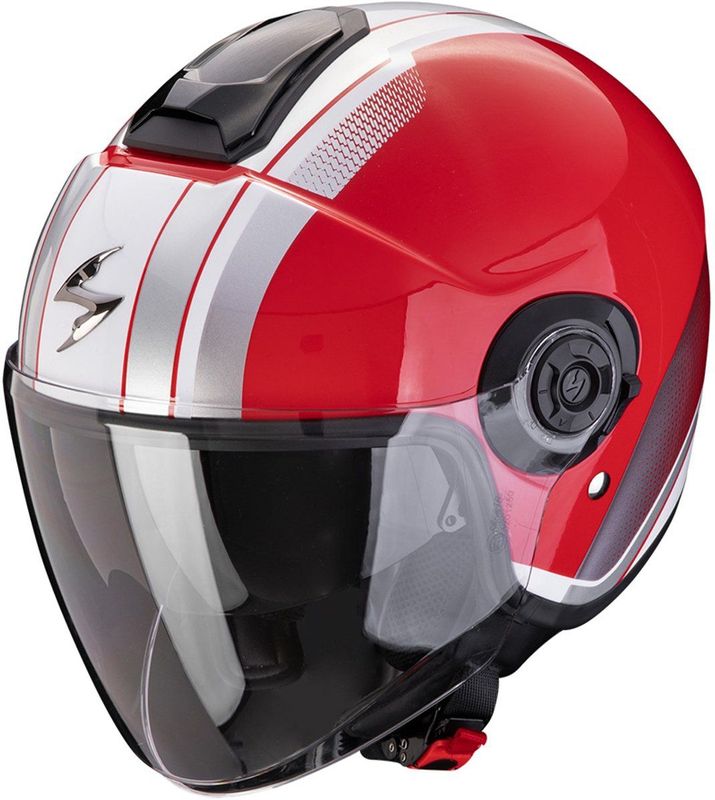 Scorpion - EXO-CITY II VEL - Helm - Rood/Wit - KwikWick® Stof