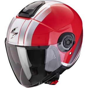 Scorpion - Exo-City II - Jet Helm - Rood Wit - KwikWick® Voering