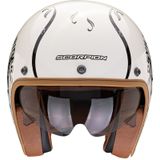 Scorpion - Belfast Evo - Jethelm - Cream Zwart - Leer