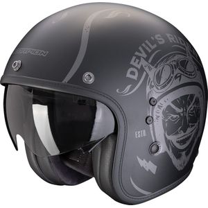 Scorpion - Belfast Evo - Open Helm - Zwart - Materiaal: Lederen