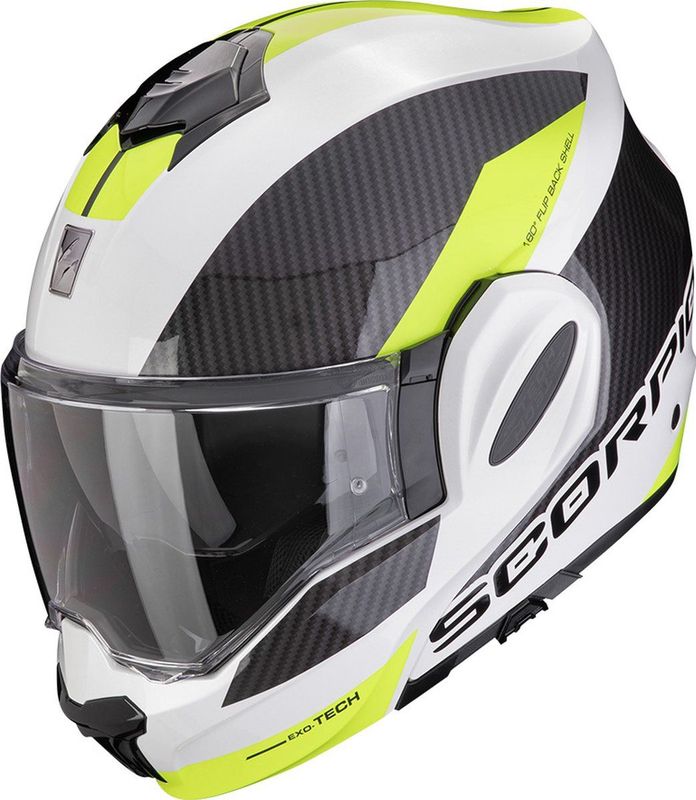 Modulaire Helm Scorpion EXO-TECH EVO Wit-Geel