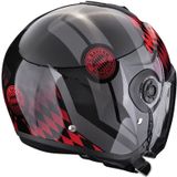 Scorpion - Exo-City II - Jet Helm - Zwart Rood - Stijlvol Ontwerp