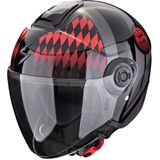 Scorpion - Exo-City II - Jet Helm - Zwart Rood - Stijlvol Ontwerp
