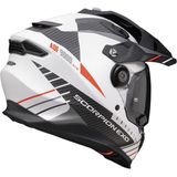 Scorpion - ADF-9000 Air - Helm - Mat Wit Zwart Rood - TCT Ultra Technologie