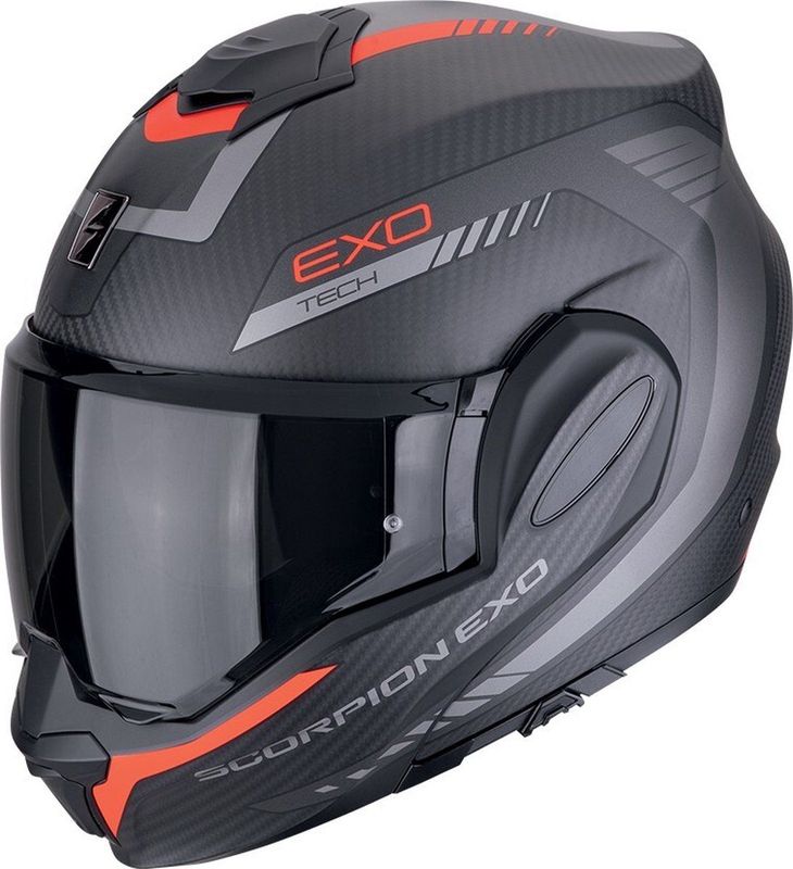Scorpion - EXO-TECH EVO Carbon - Modulaire Helm - Lichtgewicht - Koolstofcomposiet