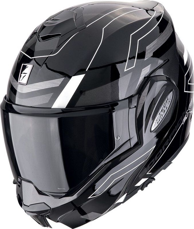 Scorpion - Exo-Tech Evo Conquer - Modulaire Helm - Zwart/Wit - Veiligheid en Comfort