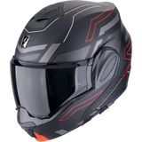 Scorpion - EXO-Tech EVO Conquer - Modulaire Helm - Mat Zwart/Rood