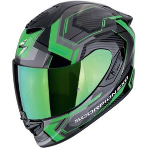 Scorpion EXO-1400 Evo Air II Linart, integraalhelm, zwart/groen/grijs, L