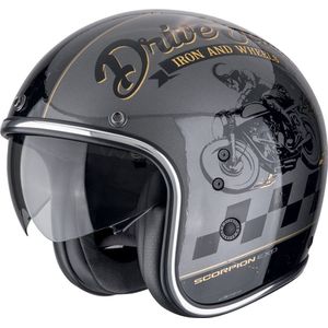 Scorpion - Belfast Evo Drive Fast - Open Helm - Zwart - Polycarbonaat Schaal