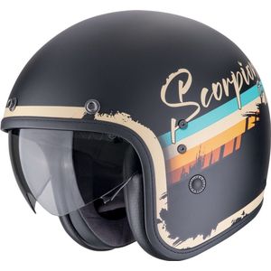 SCORPION Belfast EVO Adonis - Open Face Helm - Zwart - Polycarbonaat