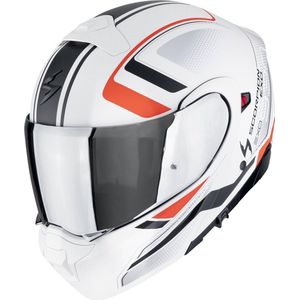 Scorpion - EXO-930 Evo - Systeemhelm - Zwart Wit Rood - Polycarbonaat