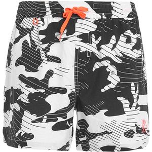 WATTS - Heren Zwemshort - Camo - Zwart/Wit