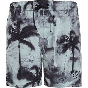 WATTS - R-Rainbow - Zwemshort - Lichtblauw - Palm Print