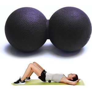 MJ Sports Premium Peanut Ball - Massage Bal - Triggerpoints - Fitness - 12 cm - Zwart