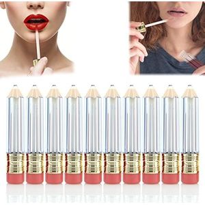 Pencil Lipgloss Keychain,Pencil Lip Gloss Tubes, Clear Lip Balm Container Tubes, DIY Empty Lip Gloss Tubes,Refillable Lip Oil Lip Gloss Tubes (10PCS Clear)