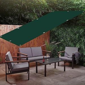 Zonneschermzeil 2 x 4.5 m Vierkant polyester Balkonheknet Winddicht Anti-UV Eenvoudig te installeren met touw voor tuin, terras, terras, camping, Donkergroen