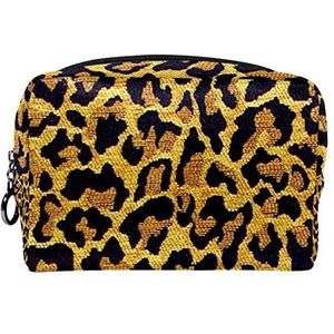 Cosmetische tas voor dames,kleine make-uptas voor portemonnee,modern patroon luipaardprint,Cosmetische reistas,make-uptasje