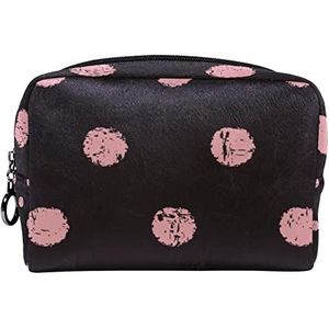 Cosmetische tas voor dames,kleine make-uptas voor portemonnee,roze polka dot modern,Cosmetische reistas,make-uptasje