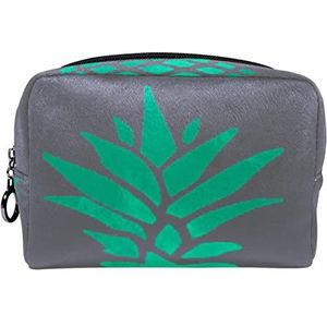 Cosmetische tas voor dames,kleine make-uptas voor portemonnee,groene ananas,Cosmetische reistas,make-uptasje