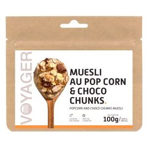 voyager gevriesdroogde muesli met popcorn  choco chunks 100g