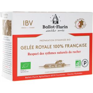 Ballot-Flurin Biologisch Gedynamiseerd Preparaat Koninginnebrij 100% Frans 10 Flesjes