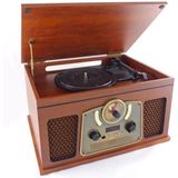 INOVALLEY - RETRO10E-BTH-N - Retro HiFi-systeem - Oud Hout - Bluetooth, USB, FM-radio