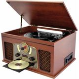 INOVALLEY - RETRO10E-BTH-N - Retro HiFi-systeem - Oud Hout - Bluetooth, USB, FM-radio