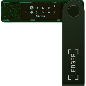 Ledger Nano X - Hardware Wallet- beveilig en beheer je crypto wallet (Bitcoin), en NFT's onderweg met onze hardwarewallet met Bluetooth® - Emerald Green