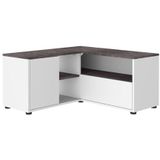 Symbiosis Hoek, Hoek Tv tafel Wit en Beton Effect 90x90x45 cm