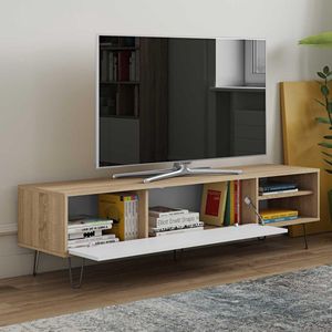 Tv-meubel Jiro 165cm - eik/wit