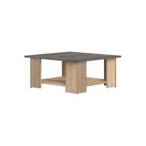 Symbiosis Vierkante salontafel, bruin (eiken/beton), 67 x 67 x 30,5 cm